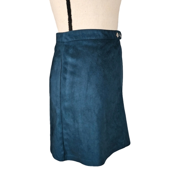 Primark Faux Sued Mini Skirt, US Size 10, Dark Teal - Picture 2 of 10